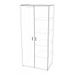 Wardrobe 2 door with Split hanging space and shelves